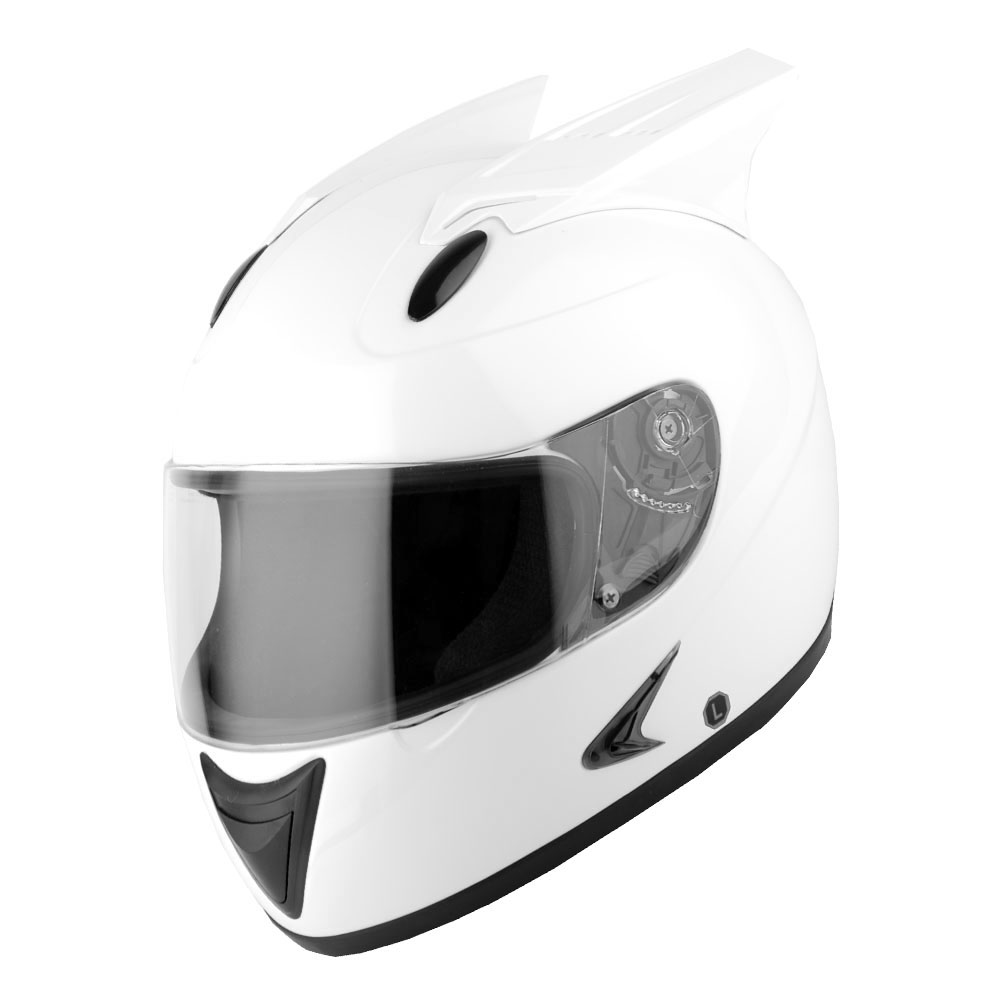 1STORM MOTORCYCLE BIKE FULL FACE HELMET MECHANIC GLOSSY White