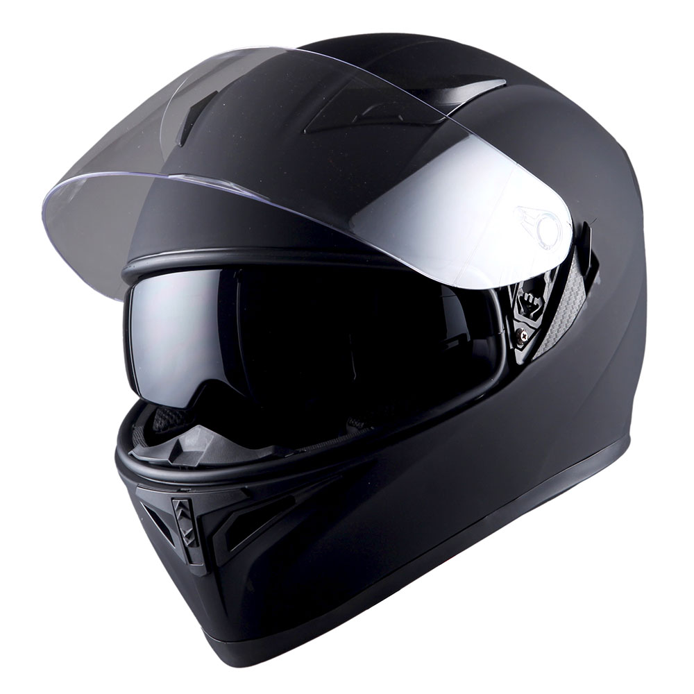 1Storm Motorcycle Full Face Helmet Modular Flip up Dual Shield Inner Sun Visor